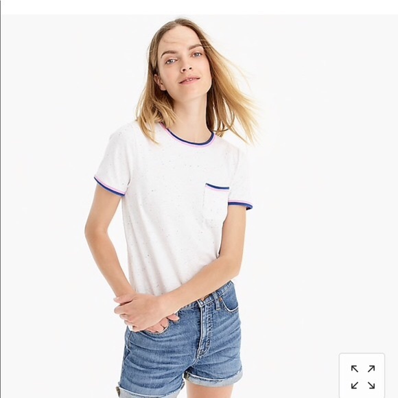 J. Crew Tops - J-Crew Speckled Contrast Slub Ringer Tee